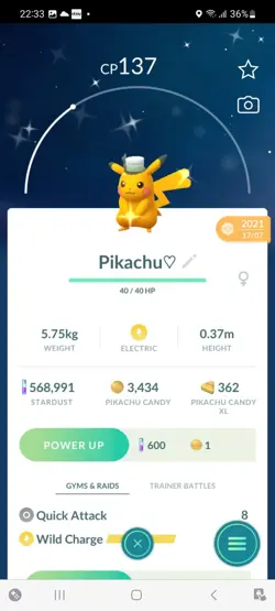 Pokemon Go Shiny Pikachu Meloetta Hat - Image 1