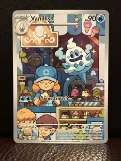 Vanillish Illustration Rare 190/182 Pokemon Sv04: Paradox Rift Holo Full Art 190 - Image 1