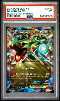 2015 POKEMON XY BLACK STAR PROMOS #XY73 RAYQUAZA EX PSA 1 - Image 1