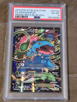 2016 POKEMON XY BLACK STAR PROMO #XY123 FULL ART/VENUSAUR EX PSA 6! - Image 1