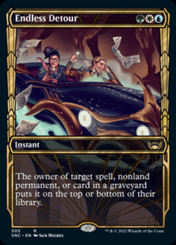 1x Endless Detour - Showcase - Streets of New Capenna - Near Mint, English - MTG - Image 1