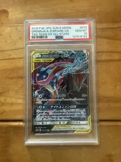 Greninja & Zoroark GX - Tag Team: All Stars 072/173 PSA 10 - Image 1