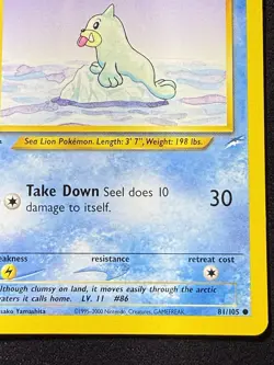 Pokemon TCG Seel 81/105 1st Edition Common Neo Destiny VLP - Image 5