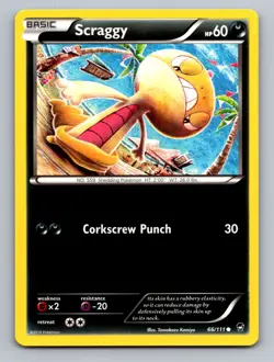 Scraggy 66/111 Common Furious Fists Pokemon Near Mint - Image 1