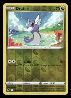Dratini 129/195 Common Silver Tempest Pokemon Reverse Holo NM/M - Image 1