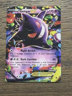 Pokemon Gengar EX Holo Foil XY Phantom Forces 34/119 Moderately Played - Image 1