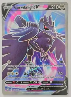 Pokemon TCG Corviknight V Full Art Ultra Rare Holo 210 HP 156/163 Battle Styles - Image 1