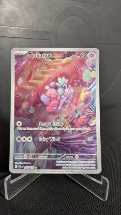 Pokemon Tinkatink Shiny Rare Full Art 216/193 SV Paldean Fates Holo - Image 1
