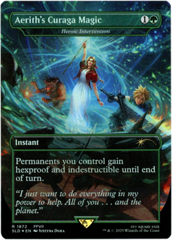 Aerith's Curaga Magic (Rainbow Foil) 1872 Secret Lair Final Fantasy FFVII MTG NM - Image 1