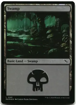 MTG Swamp (0281) FOIL L Murders at Karlov Manor 281 LP - Image 1
