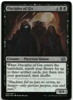 MTG Disciples of Gix FOIL U The Brothers' War 90 LP - Image 1