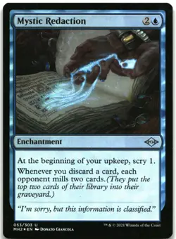 MTG Mystic Redaction FOIL U Modern Horizons 2 53 LP - Image 1