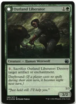 MTG Outland Liberator FOIL U Innistrad: Midnight Hunt 190 LP - Image 1