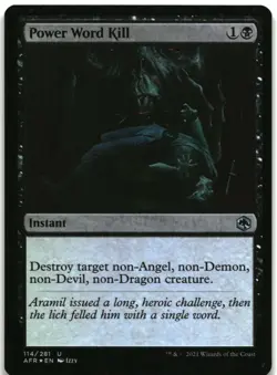 MTG Power Word Kill FOIL U Adventures in the Forgotten Realms 114 LP - Image 1
