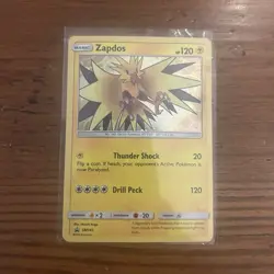 Pokemon TCG Zapdos SM Promo Holo 120 HP SM145 Basic Electric English Ariga - Image 1