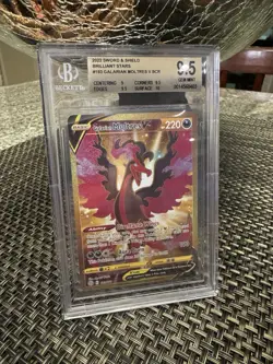 Pokemon TCG Galarian Moltres V Brilliant Stars 183/172 Holo BGS 9.5 PSA 10 - Image 1