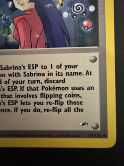 Pokemon 1st Edition Sabrina’s ESP 117/132 Gym Challenge WOTC NM - Image 4