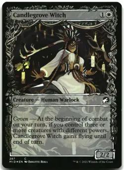MTG Candlegrove Witch (Showcase) FOIL C Innistrad: Midnight Hunt 287 LP - Image 1