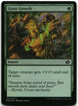 MTG Giant Growth FOIL C The Brothers' War 183 LP - Image 1