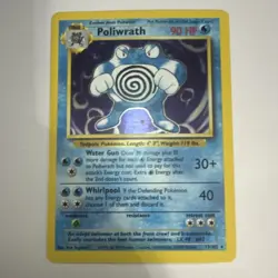 Pokemon TCG Base Set 1999 Poliwrath Holo Rare 013/102 English 90 HP - Image 1