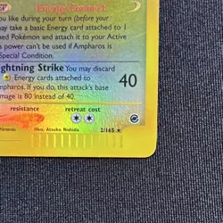 Pokemon TCG Ampharos 21/165 Holo Rare Expedition Base Set English Stage 2 100 HP - Image 4