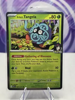 Pokemon TCG Ascended Heroes Erika’s Tangela Cosmos Holo 🌀Swirl🌀 007/217 NM - Image 1
