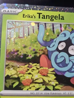 Pokemon TCG Ascended Heroes Erika’s Tangela Cosmos Holo 🌀Swirl🌀 007/217 NM - Image 3