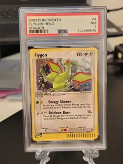 2003 POKEMON EX DRAGON #4 FLYGON-HOLO PSA 7 - Image 1