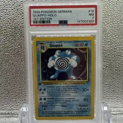 Pokemon PSA 7 Poliwrath / Quappo 1st Edition German Base Set Holo Rare - Image 1