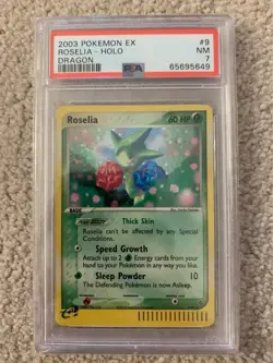 Pokemon 2004 EX Dragon Roselia Holo Rare #9/97 PSA 7 - Image 1