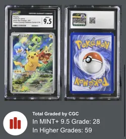 Pokemon Center Stamp Promo Pikachu Paldea Evolved ETB SVP EN 027 CGC 9.5 Mint+ - Image 2