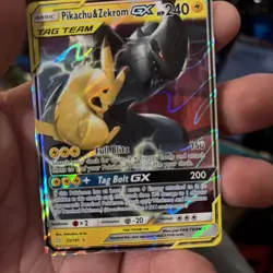 Pokemon Pikachu & Zekrom GX 33/181 Sm-Team Up Ultra Rare Holo English TAG TEAM - Image 2