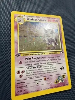 Sabrina's Gengar MP 14/132 🌀 SWIRL - 1st Edition Holo Gym Heroes 🏝 Pokemon - Image 5
