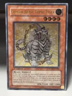 Yugioh! LP Crystal Beast Topaz Tiger - FOTB-EN004 - Ultimate Rare - 1st Edition - Image 1