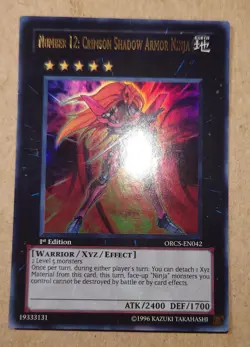 ORCS-EN042 Number 12: Crimson Shadow Armor Ninja Ultra rare 1st edition yugioh - Image 1