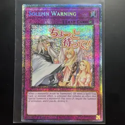 YUGIOH SOLEMN WARNING STAMP STARLIGHT RARE NM RA05-EN126 - Image 1