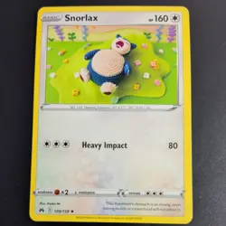 SNORLAX 109/159 POKEMON CARD (CROWN ZENITH SET) ASAKO - CROCHET / KNITTED - Image 2