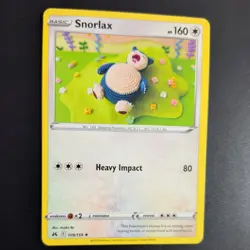 SNORLAX 109/159 POKEMON CARD (CROWN ZENITH SET) ASAKO - CROCHET / KNITTED - Image 3