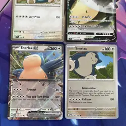 Pokemon TCG | Japanese & English Snorlax Mixed Rarity Holo Rare X4 Card Bundle - Image 3