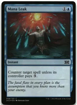 MTG Mana Leak FOIL C Double Masters 2022 58 LP - Image 1