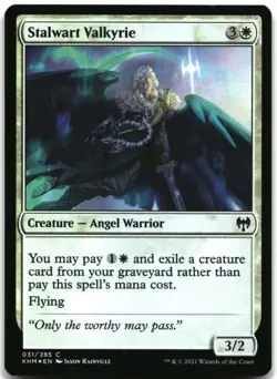MTG Stalwart Valkyrie FOIL C Kaldheim 31 LP - Image 1
