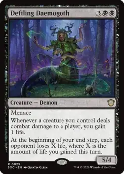 ~ Defiling Daemogoth ~ NM ~ Commander: Secrets of Strixhaven ~ MTG ~ - Image 1