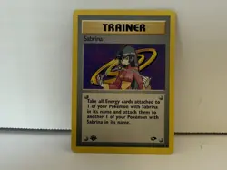 Sabrina 110/132 Gym Challenge Regular 1st Edition Pokemon Card - Image 1