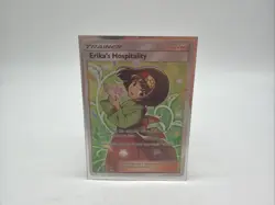 Pokemon Erika's Hospitality Full Art Trainer English Holo Rare Card 174/181 LP - Image 1