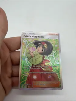 Pokemon Erika's Hospitality Full Art Trainer English Holo Rare Card 174/181 LP - Image 2