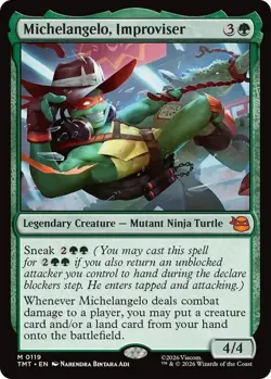 MtG Michelangelo, Improviser M 0119 Teenage Mutant Ninja Turtles Regular Mythic - Image 1