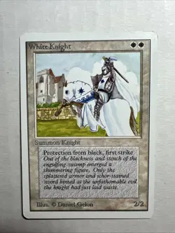 MTG Unlimited White Knight Near Mint 1993 - Image 1