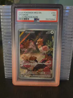 Pokemon TCG Spearow 151/132 Illustration Rare Mega Evolution Psa 7 - Image 1