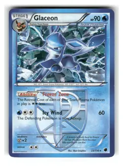 Glaceon (BW Plasma Freeze) 23/116 Cracked Ice Rare Pokemon HP - Image 1