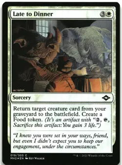 MTG Late to Dinner FOIL C Modern Horizons 2 19 LP - Image 1
